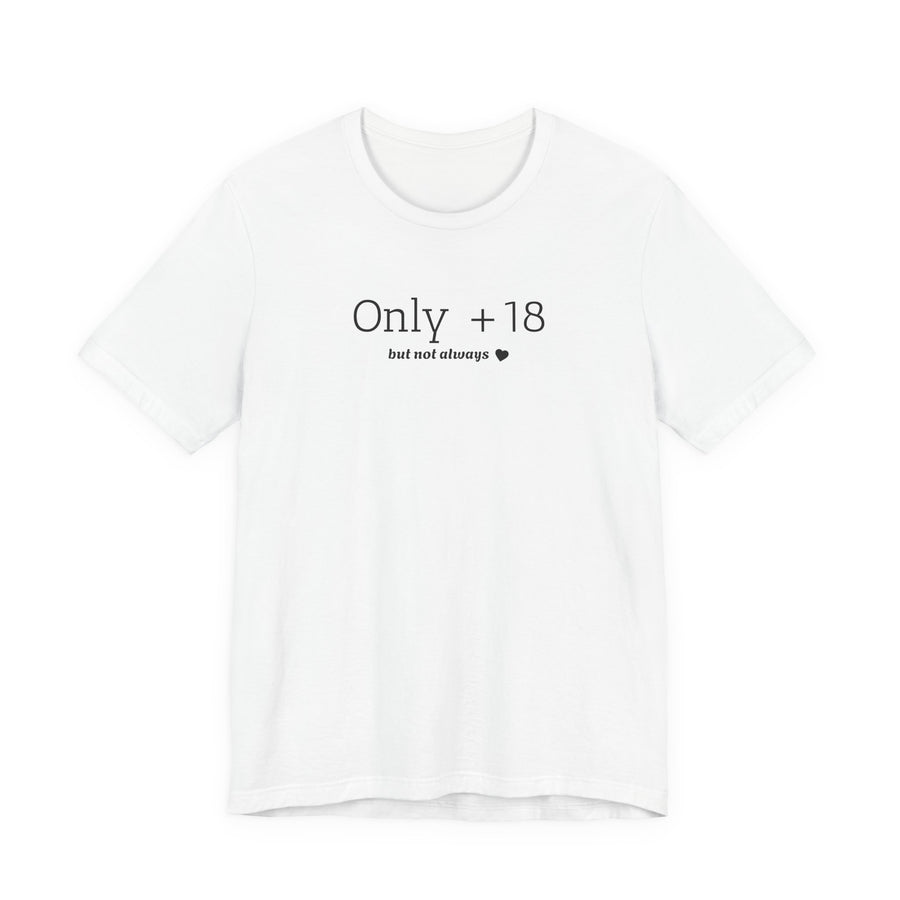 Camiseta Only +18 · Baby tee